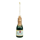 Champagne Bottle Glass Bauble - Green