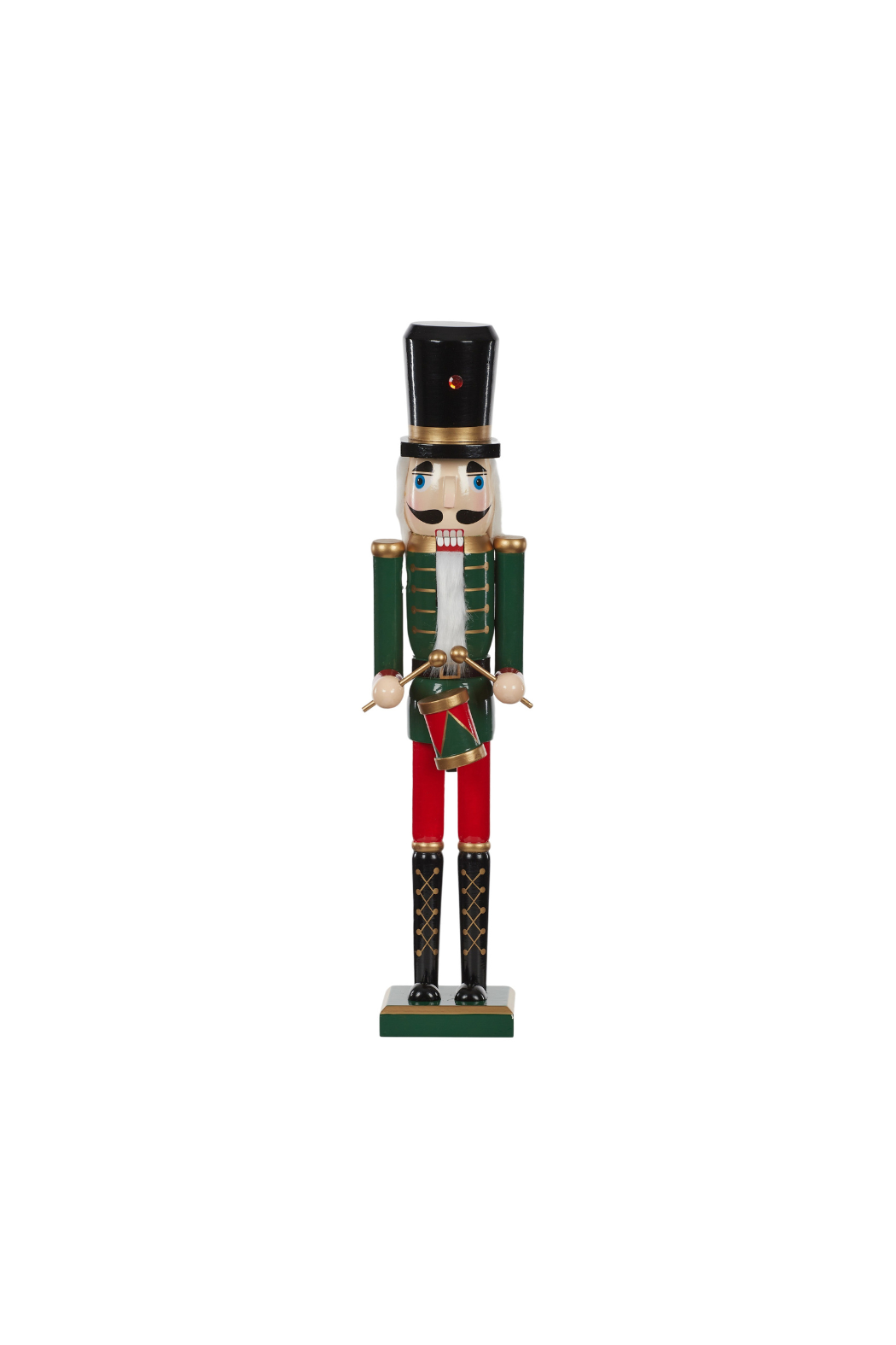 Wooden Nutcracker Drummer - Red/Green - Magpie Style