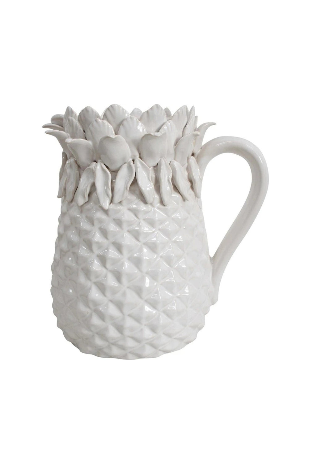 Pineapple Bloom Jug Ivory