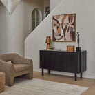 Amber glass bricks in a styled interior; each sculpture sold separately, accessories not included