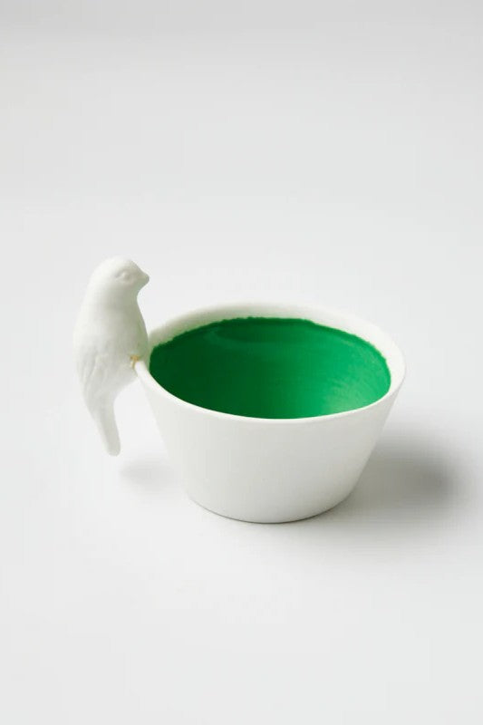 Green Apple Mini Bird Dish - Magpie Style