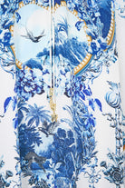 CAMILLA Lace Up Kaftan with Hem Ruffle - The Porcelain Parlour - view 7