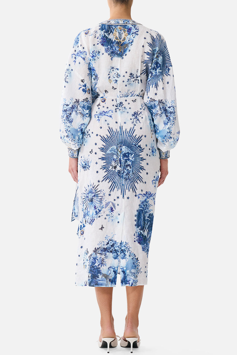 CAMILLA Wrap Midi Dress - The Porcelain Parlour - view 2