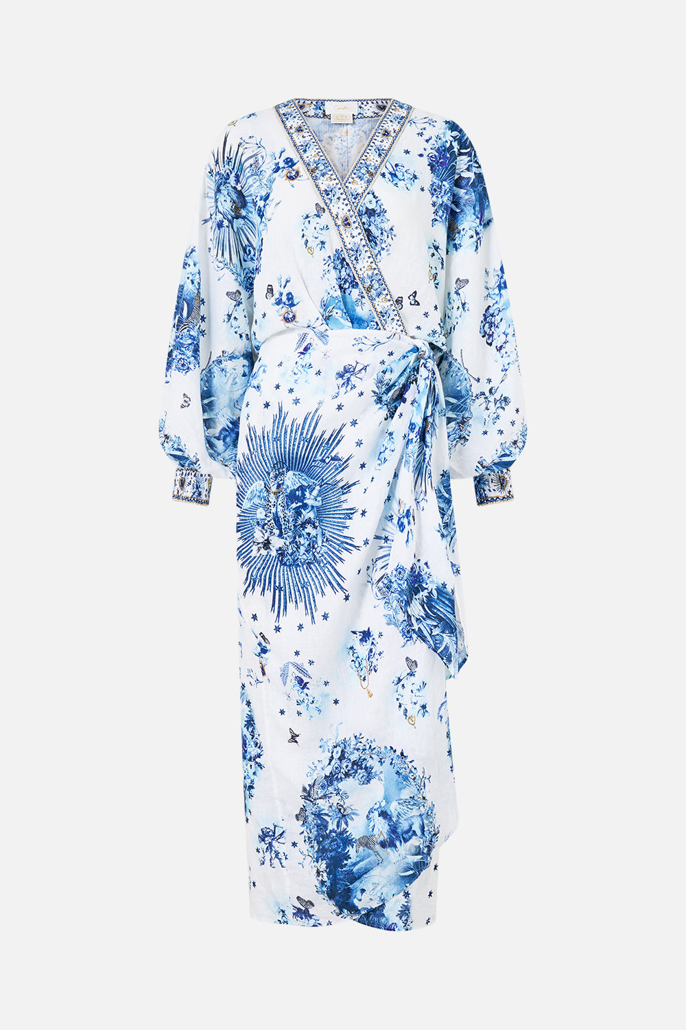 CAMILLA Wrap Midi Dress - The Porcelain Parlour - view 3