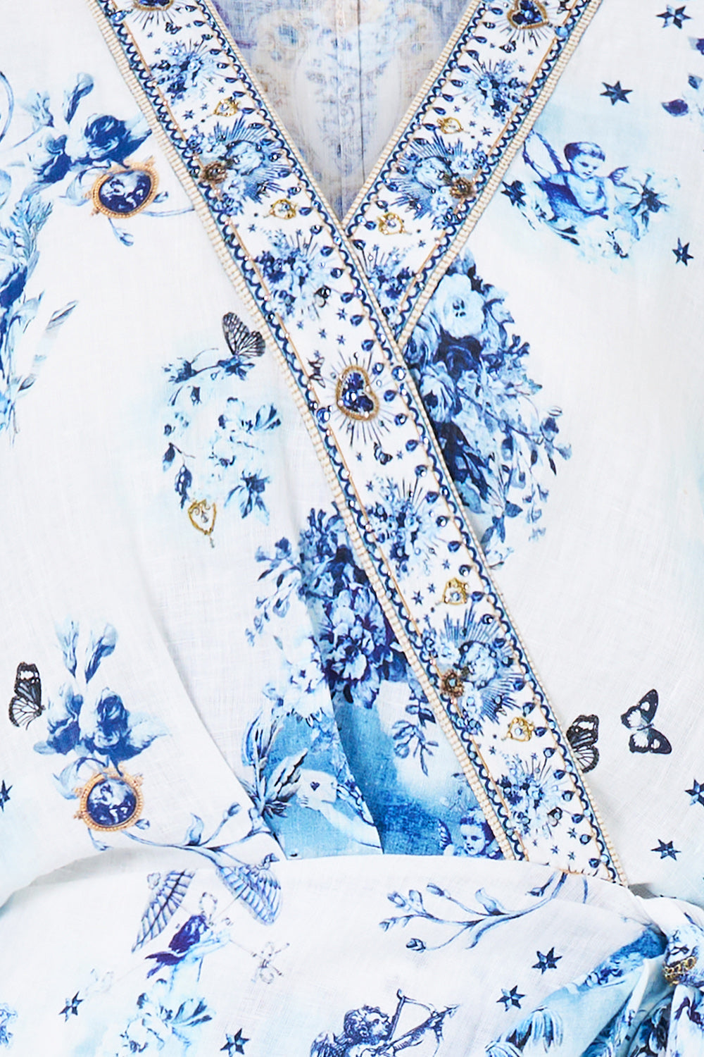 CAMILLA Wrap Midi Dress - The Porcelain Parlour - view 7