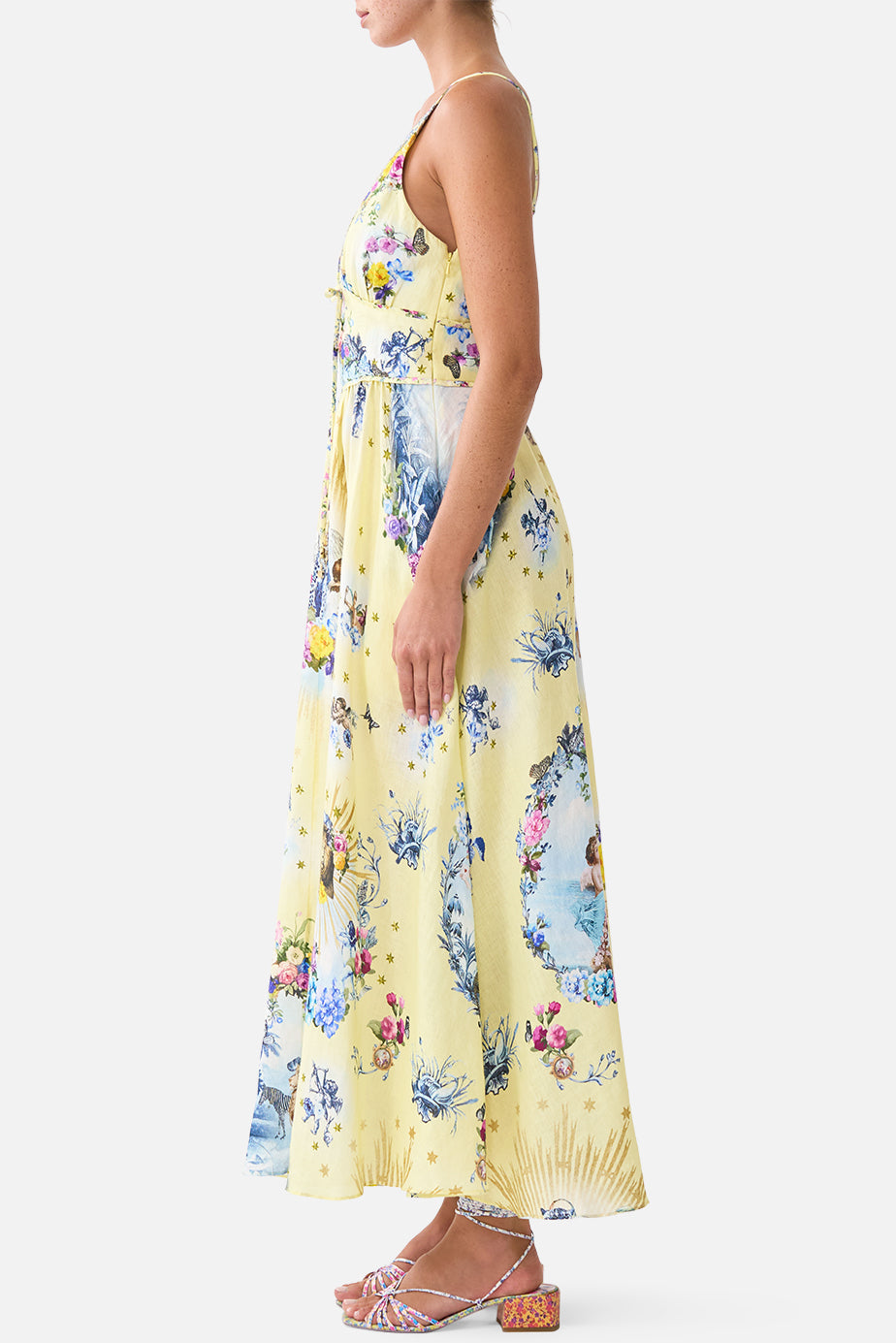 CAMILLA Waistband Dress with Tie Detail - Chinoiserie Child - view 4