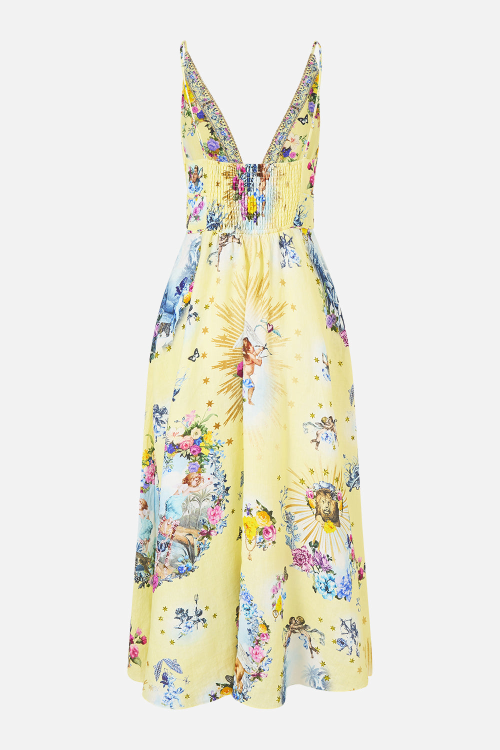 CAMILLA Waistband Dress with Tie Detail - Chinoiserie Child - view 6