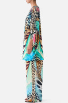 CAMILLA Bat Sleeve Kaftan with Cold Shoulder - Butterfly Bohemia - view 4