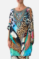 CAMILLA Bat Sleeve Kaftan with Cold Shoulder - Butterfly Bohemia - view 5