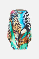 CAMILLA Bat Sleeve Kaftan with Cold Shoulder - Butterfly Bohemia - view 6