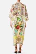 CAMILLA Deep V Neck Kaftan with Curved Seam - Painted Prayers - view 2