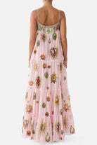 CAMILLA Long Tiered Dress with Bow Ties - Painted Prayers - view 2