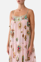 CAMILLA Long Tiered Dress with Bow Ties - Painted Prayers - view 5