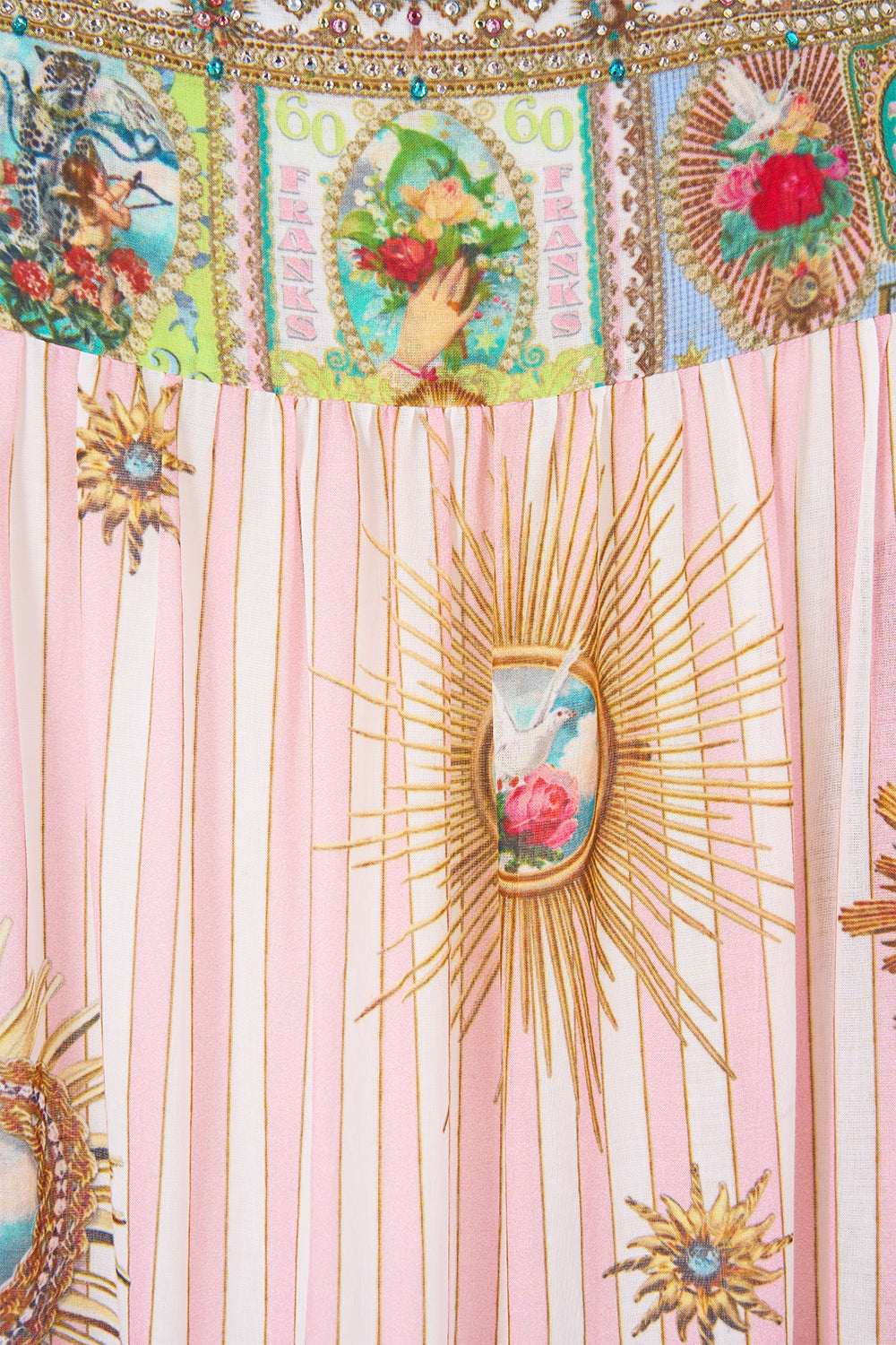 CAMILLA Long Tiered Dress with Bow Ties - Painted Prayers - view 7