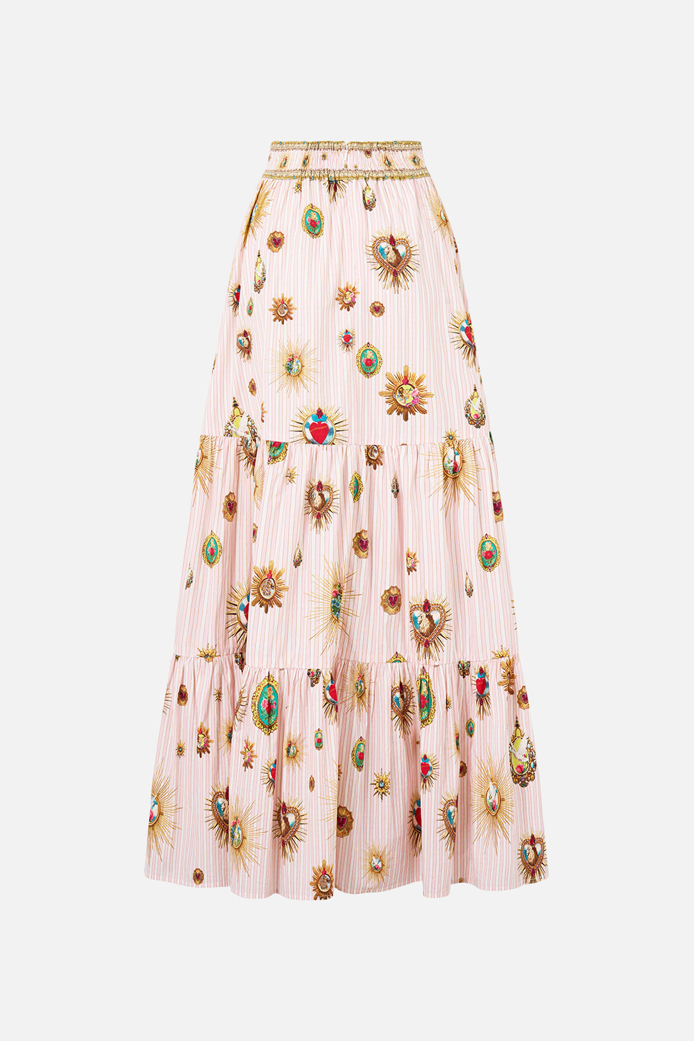 CAMILLA High Waisted Tiered Skirt - Painted Prayers - view 6