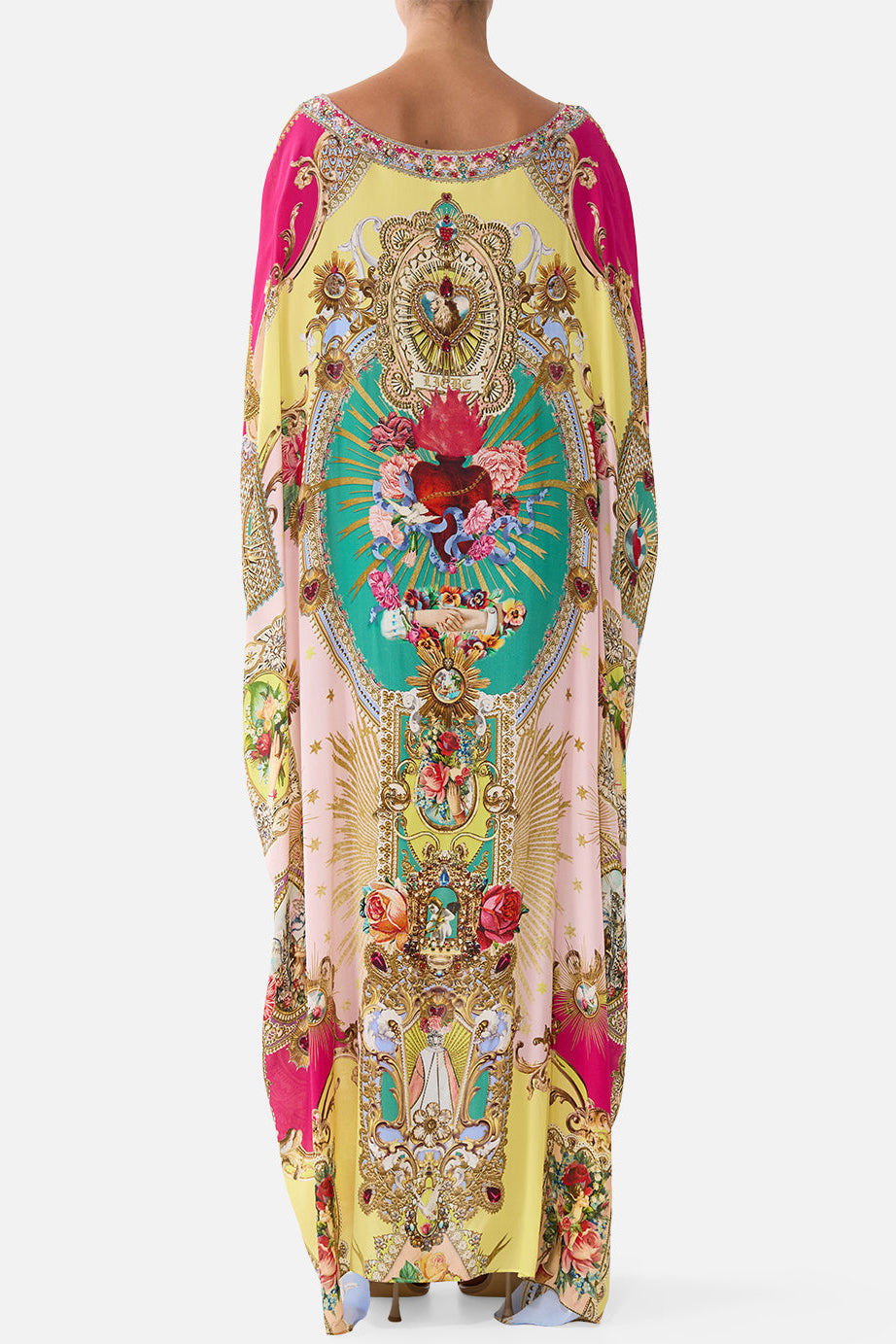 CAMILLA Round Neck Kaftan - Painted Prayers - view 2