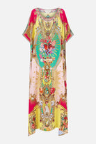 CAMILLA Round Neck Kaftan - Painted Prayers - view 3