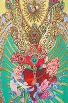 CAMILLA Round Neck Kaftan - Painted Prayers - view 7