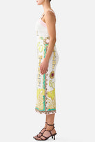 CAMILLA Form Fitted Midi Dress with Topstitching - Painted Prayers - view 4