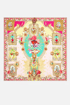 CAMILLA Large Crystalled Silk Square Scarf - Painted Prayers - view 2
