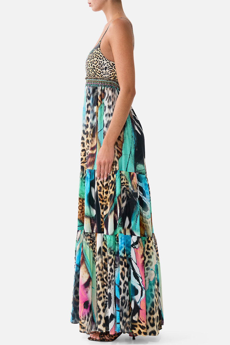 CAMILLA Long Dress with Jersey Bodice - Butterfly Bohemia - view 4