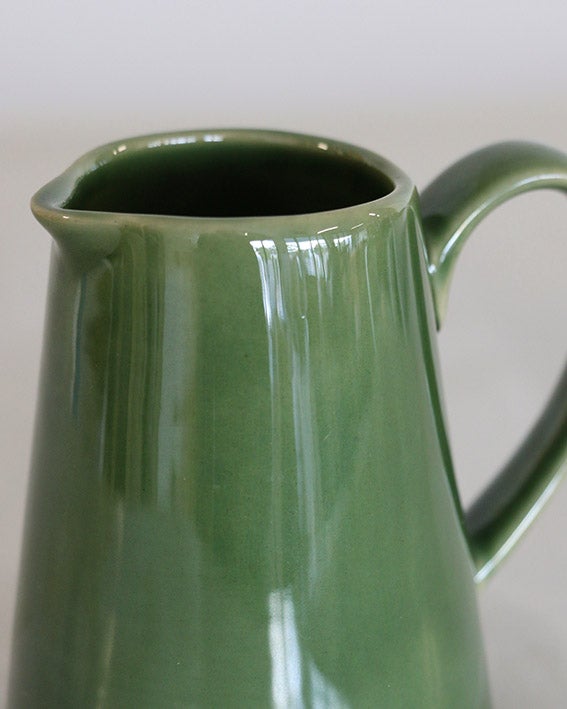 Ceramic Mini Jug Forest Glaze, alternate view