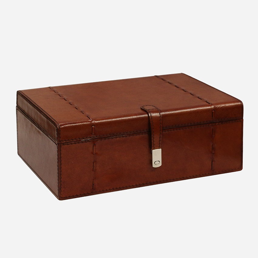 Savoy Leather Storage Box Large, alternate view