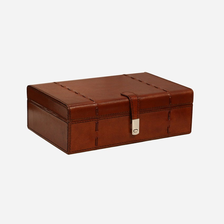Savoy Leather Storage Box - Medium, alternate view