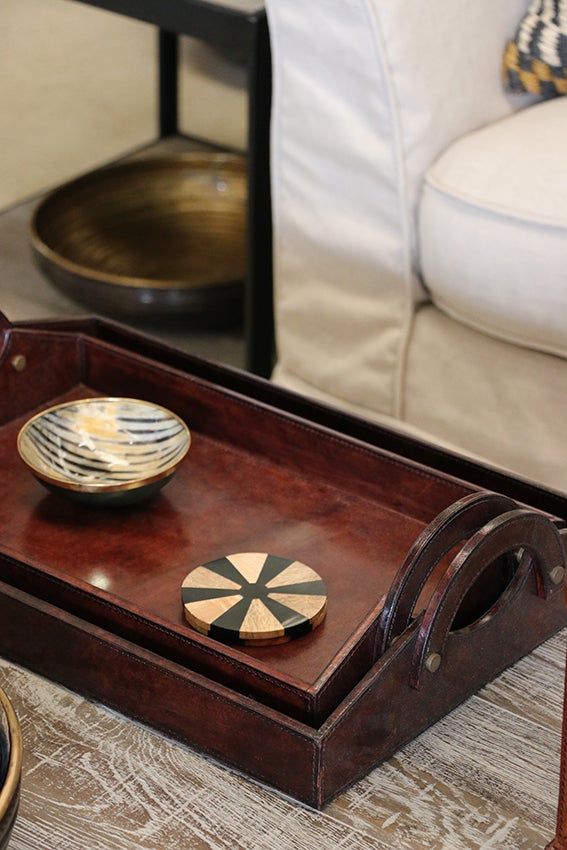 Leather Serving Tray, alternate view