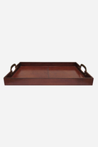 Ritz Leather Tray with Brass Handles