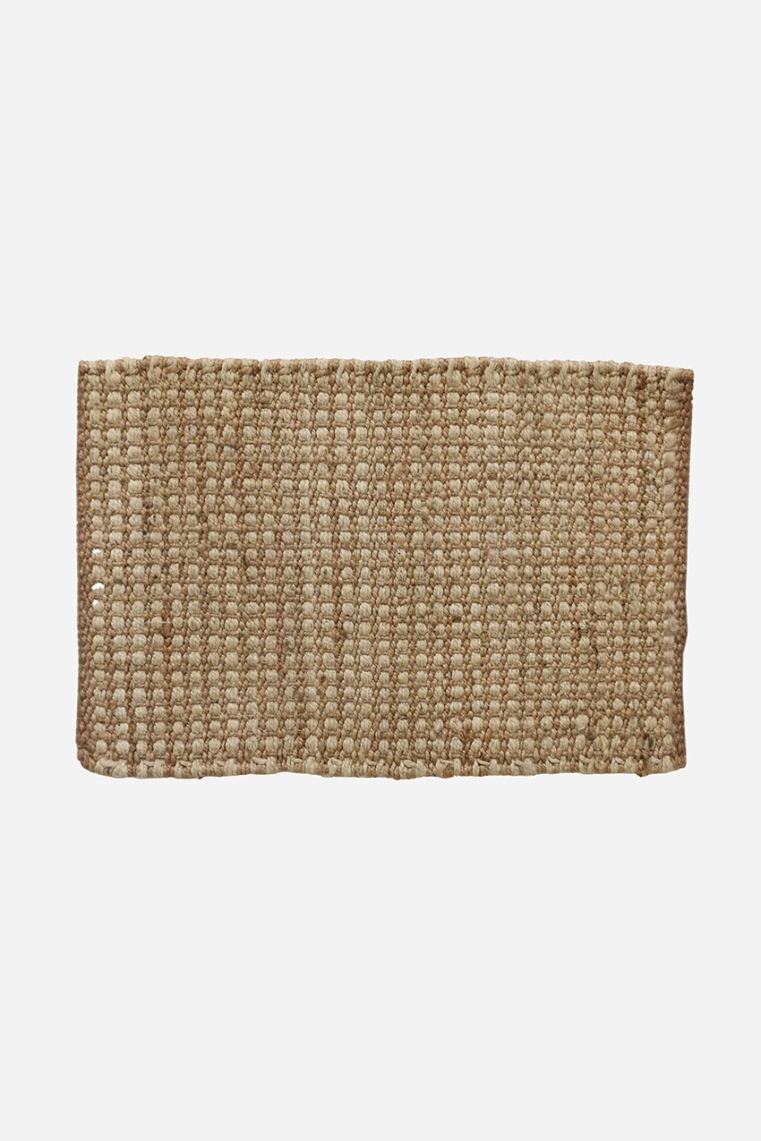 Jute Waffle Weave Doormat - Natural & Ivory