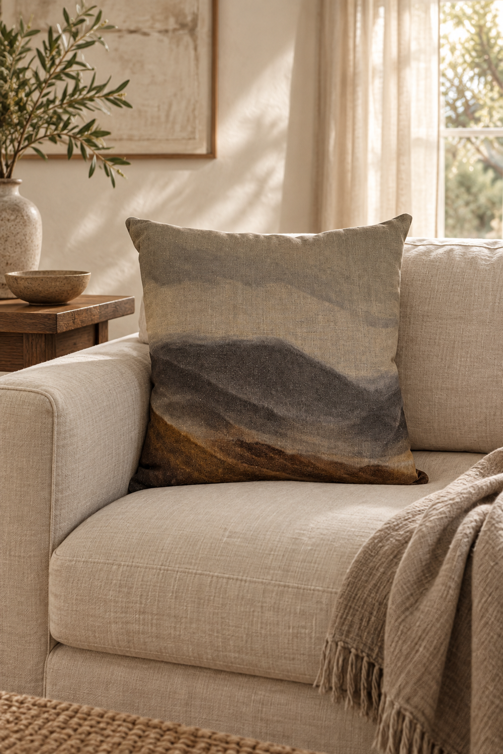 Central Otago Linen Cushion