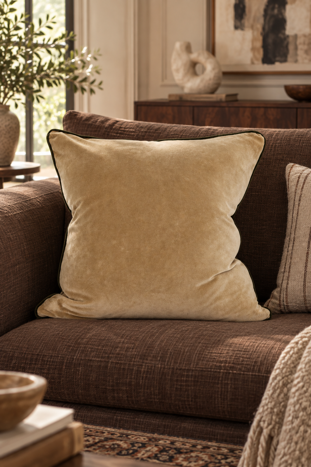 Clyde Gold Velvet Cushion