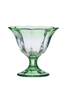 Abby Footed Glass Bowl - Green