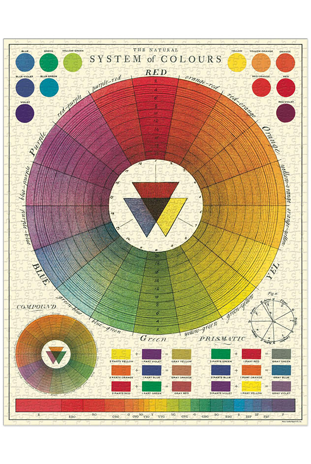 Cavallini & Co - System of Colours 1000 Piece Vintage Puzzle - Magpie Style