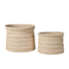 Linear Baskets - Natural & Green, Set of 2 - 1