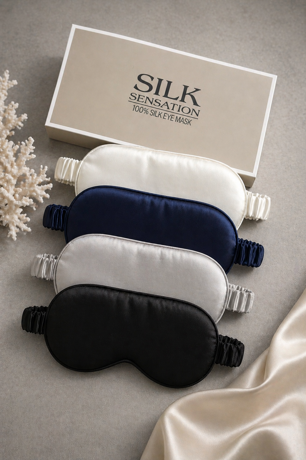 SILK SENSATION - Eye Mask - Silver - Paula Ryan