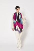 MAPOESIE - Vision Purple Wool Scarf - Magpie Style