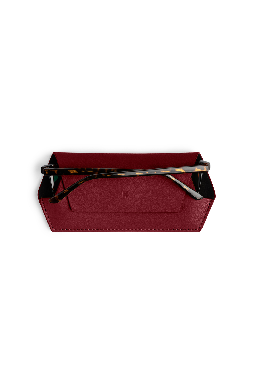 Fox and Leo glasses case - Burgundy