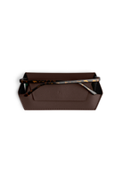 Fox & Leo slimline glasses case - Chocolate