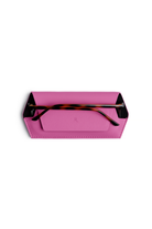 Fox & Leo slimline leather glasses case – Hot Pink