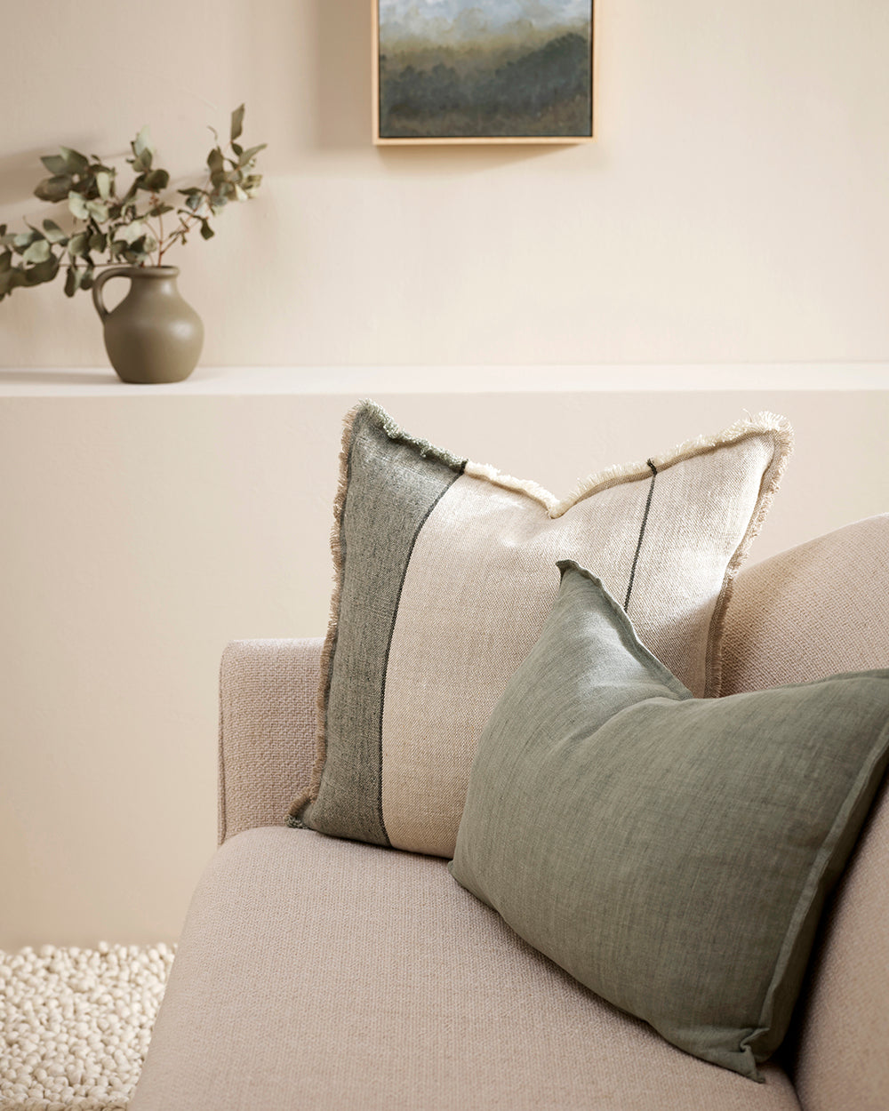 Frankton Cushion - Sage - view 2