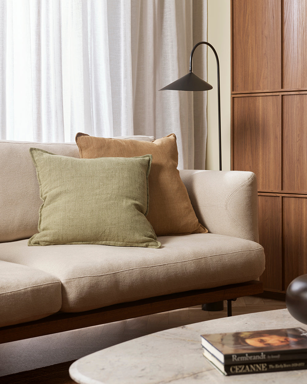 Flaxmill Cushion - Kelp - view 2