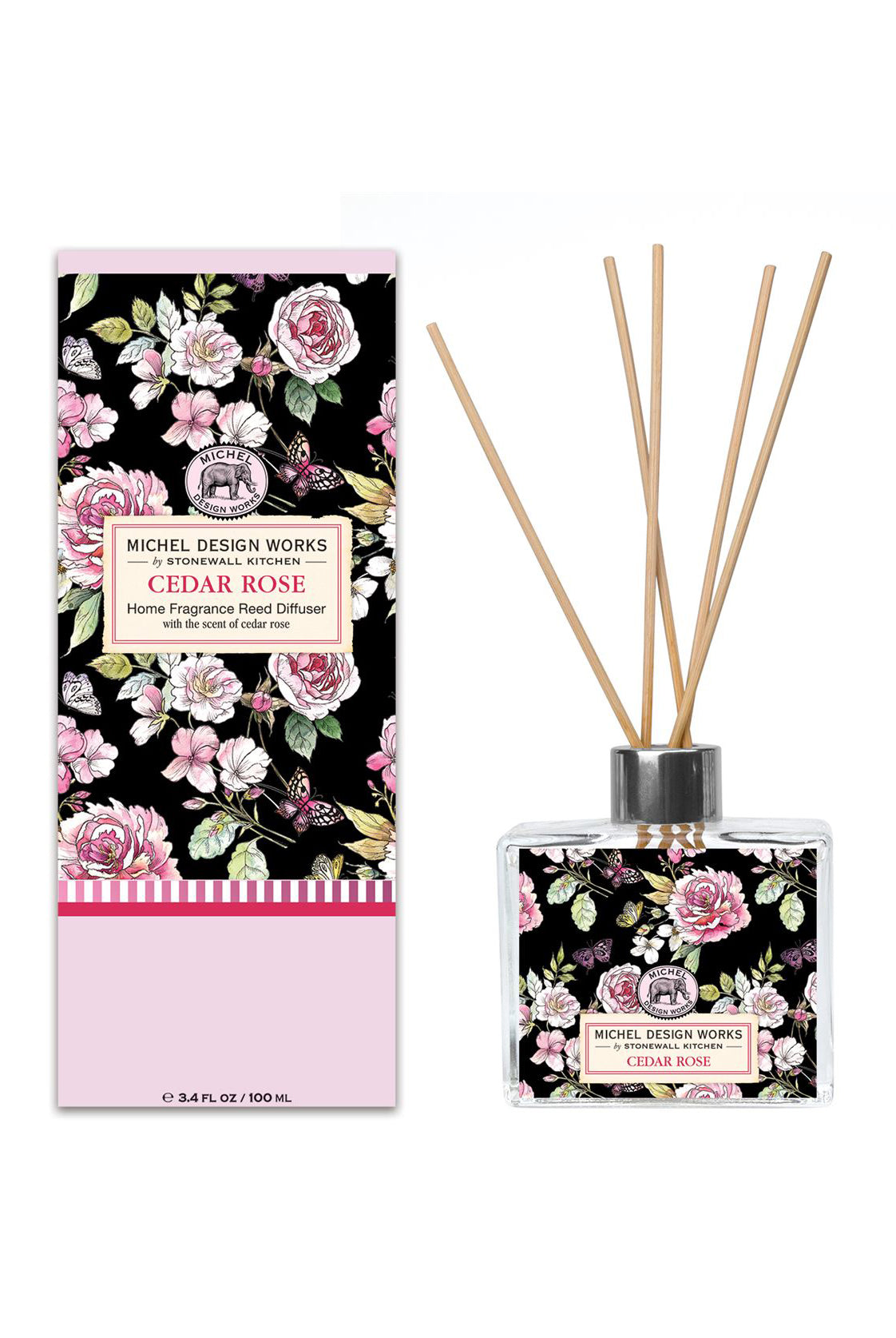 MICHEL DESIGN WORKS Cedar Rose Reed Diffuser - Magpie Style
