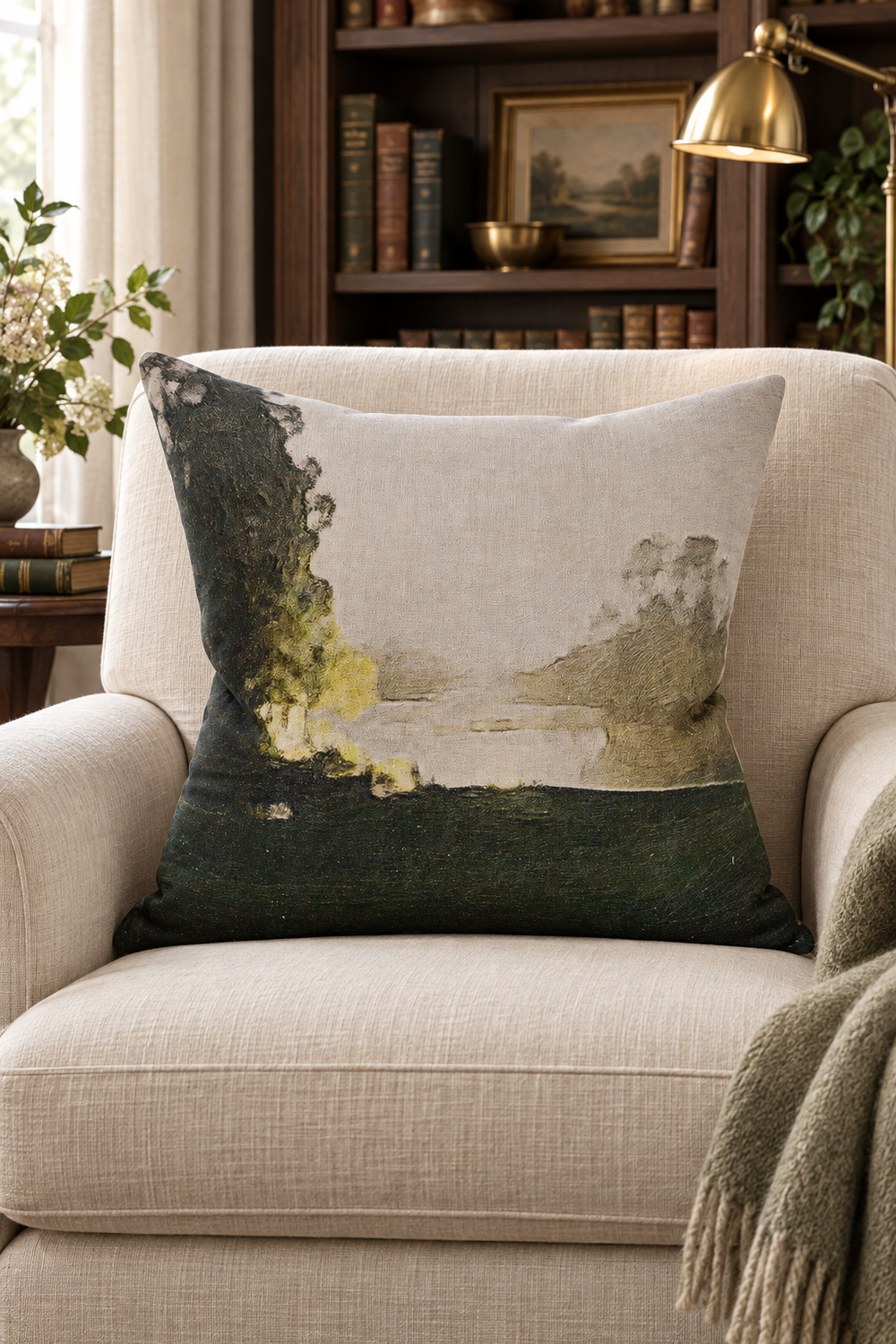 Huka Riverside Linen Cushion