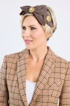 SEVENTH & FIGG Micro Houndstooth (with Badges) Headband - Magpie Style