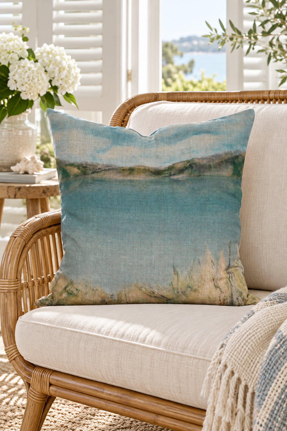 Island Summer Linen Cushion