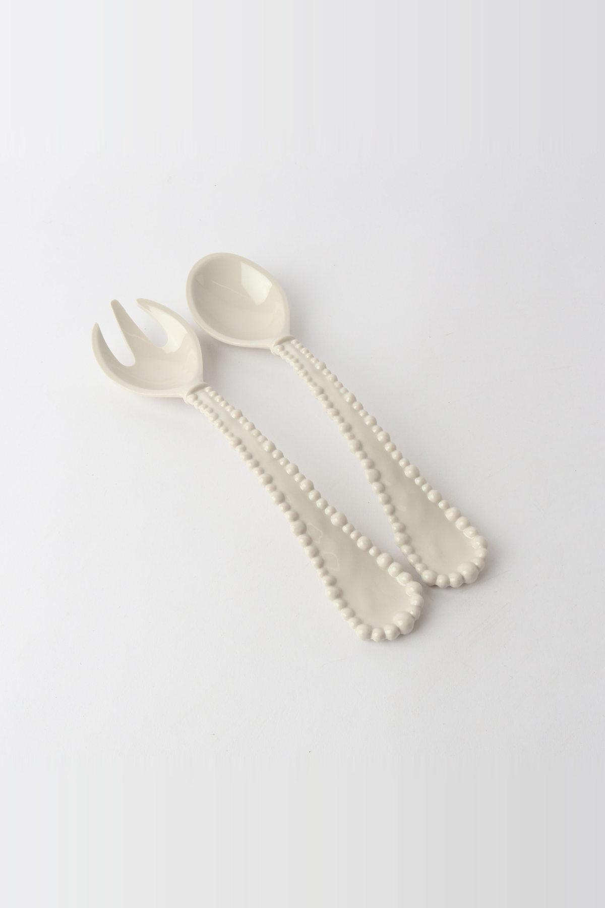 Melamine Pearl Salad Servers - Sand