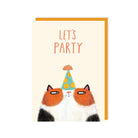 Let's Party Cat Birthday Card by Charley Rabbit