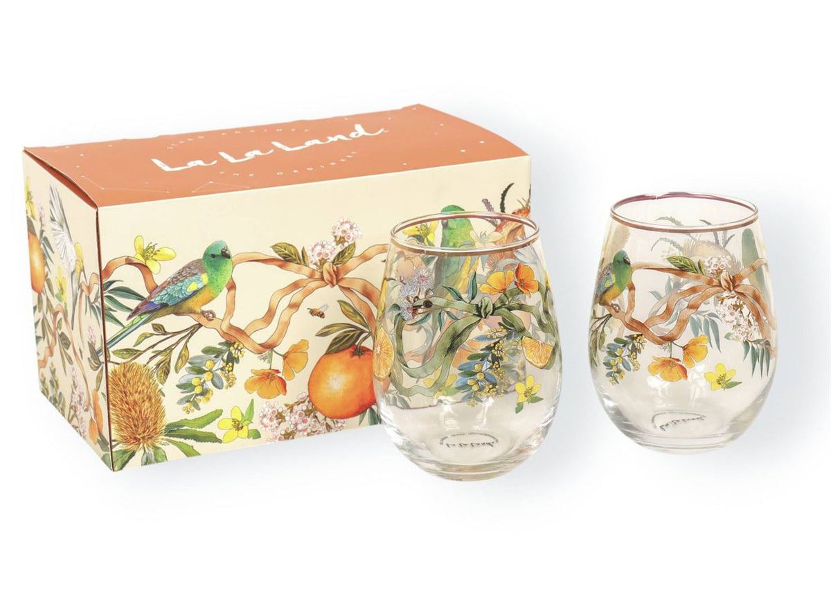 Golden Hour Glass Tumblers - Set of 2 by La La Land
